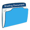 Filing folder with papers.