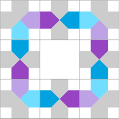 Square structure built in the nanobioengineering game, Nano Building.