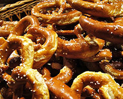 Salty soft pretzels