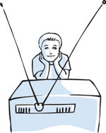 watching
tv