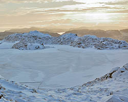 Frozen lake
