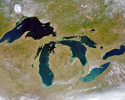Great Lakes from space