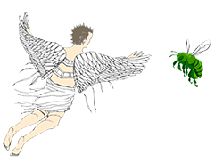Icarus trying to match the feat of an orchid bee.