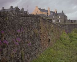 A castle surrounded by a wall