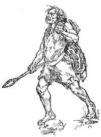 Human ancestor drawing