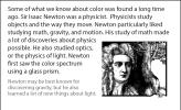 A drawing of Sir Isaac Newton.