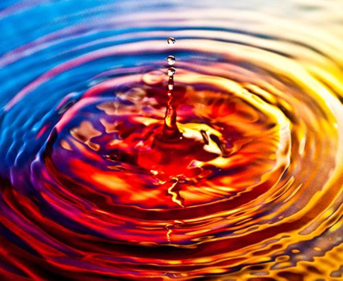 gota de agua ondulando