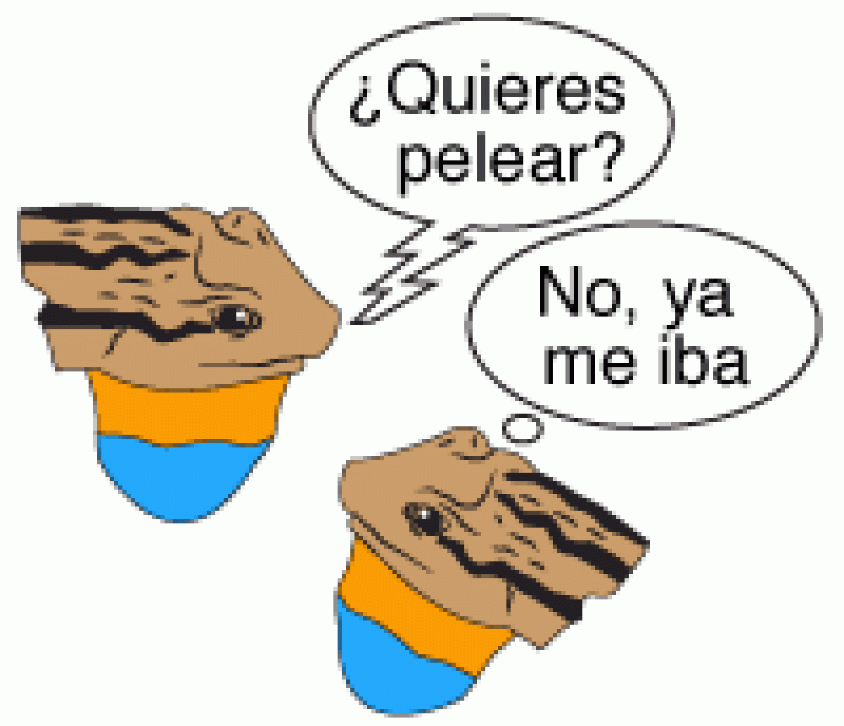 Lucha o huida es la pregunta para estos lagartos.